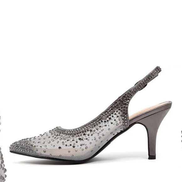 Lady Couture Pewter Heels - Picture 3 of 11